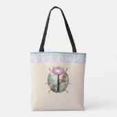 Ladybug Victoriaans florale rozen schattig Tote Bag (Achterkant)