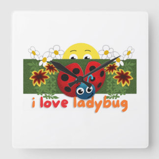 Ladybug Vierkante Klok