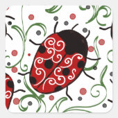 Ladybug Vierkante Sticker (Voorkant)