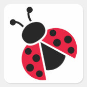 Ladybug Vierkante Sticker (Voorkant)