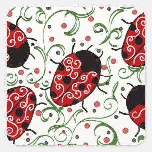 Ladybug Vierkante Sticker