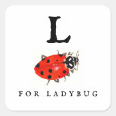 Ladybug Vierkante Sticker (Voorkant)