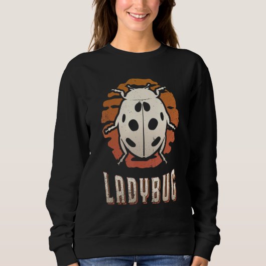 Ladybug Vintage Retro Classic Animal Sunset Trui (Voorkant)