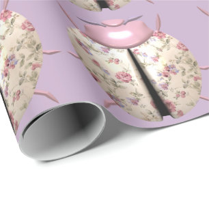 Ladybug violet en Roos schattig roze paars Cadeaupapier