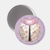 Ladybug violet en Roos schattig roze paars Magneet (Voorkant / Achterkant)