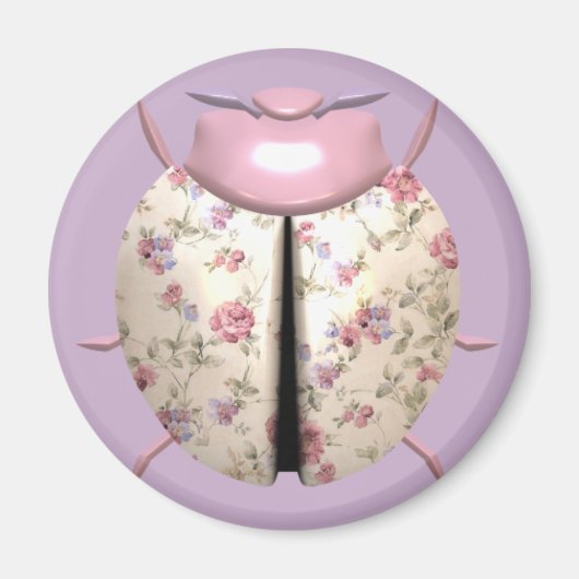 Ladybug violet en Roos schattig roze paars Magneet (Voorkant)