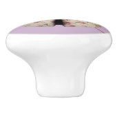 Ladybug violet en Rozen schattige florale Keramische Knop (Zijkant)