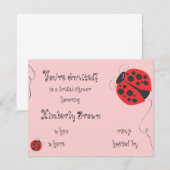 Ladybug vrijgezellenfeest of uitnodiging voor verj (Voorkant / Achterkant)
