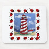 Ladybug-vuurtoren Muismat (Voorkant)