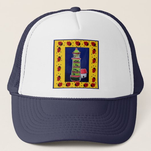 Ladybug-vuurtoren Trucker Pet (Voorkant)