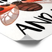 Ladybug Wall Art Decor - Verspreid uw vleugels en  Poster (Hoek)