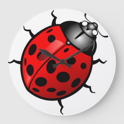 Ladybug Wall Clock Grote Klok (Voorkant)