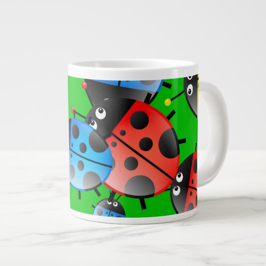 Ladybug Wallpaper Grote Koffiekop (Voorkant rechts)