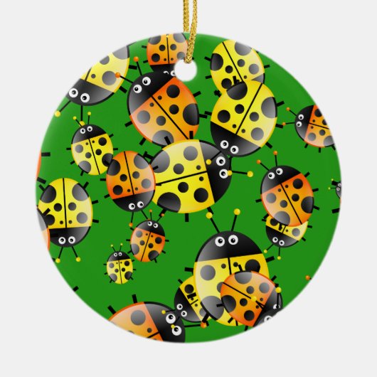 Ladybug Wallpaper Keramisch Ornament (Voorkant)