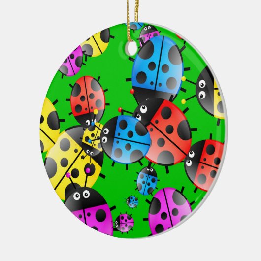 Ladybug Wallpaper Keramisch Ornament (Links)