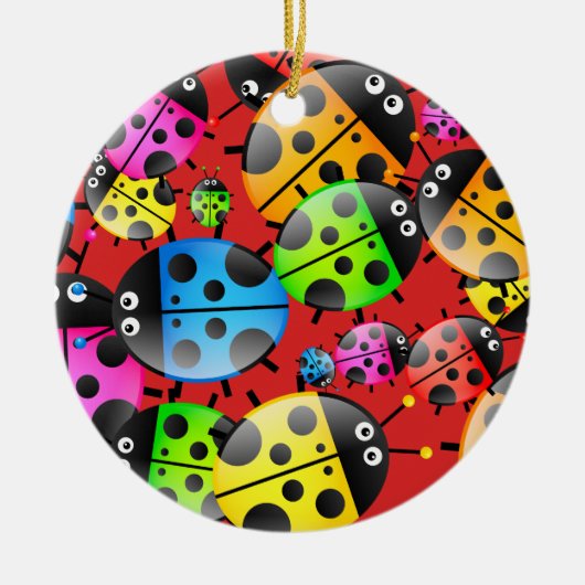 Ladybug Wallpaper Keramisch Ornament (Voorkant)