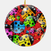 Ladybug Wallpaper Keramisch Ornament (Achterkant)