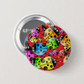 Ladybug Wallpaper Ronde Button 5,7 Cm (Voorkant /achterkant)