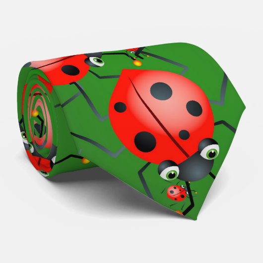 Ladybug Wallpaper Stropdas (Opgerold)