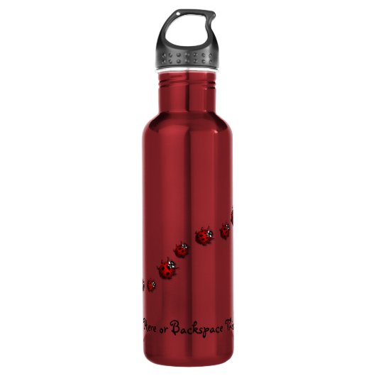 Ladybug Water Bottle Ladybug / Ladybird Art Bottle Waterfles (Voorkant)