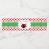Ladybug Waterfles Etiketten-Groen & Rood Etiket (Enkel label)