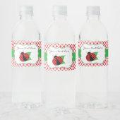 Ladybug Waterfles Etiketten-Groen & Rood Waterfles Etiket (Flessen)