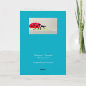 Ladybug waterverf :Happy Birthday 2025! Feestelijk Kaart (Achterkant)