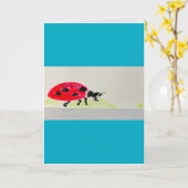Ladybug waterverf :Happy Birthday 2025! Feestelijk Kaart (Gele Bloem)