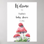 Ladybug - Welkom baby shower Poster (Voorkant)