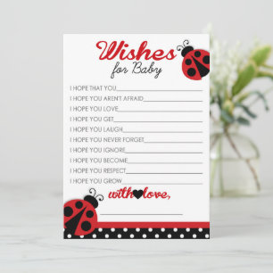 Ladybug wenst voor Baby advies Kaarten