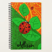 Ladybug Whimsey 3D Folk Art ADD JOUW NAAM Planner (Voorkant)
