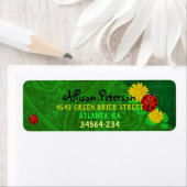 Ladybug Whimsey 3D Folk Art Etiket (Insitu)