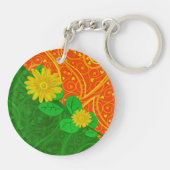 Ladybug Whimsey 3D Folk Art Sleutelhanger (Achterkant)