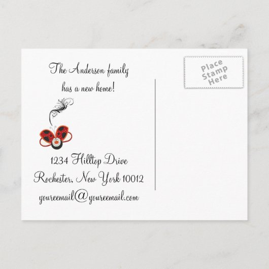 Ladybug Wijziging van adres Kaarten (Achterkant)