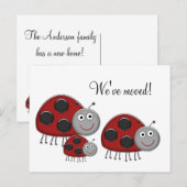 Ladybug Wijziging van adres Kaarten (Voorkant / Achterkant)