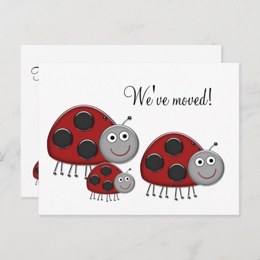 Ladybug Wijziging van adres Kaarten (Voorkant / Achterkant)