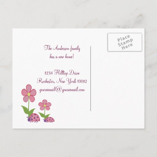 Ladybug Wijziging van adres Kaarten (Achterkant)