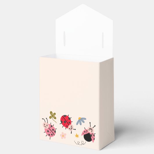 Ladybug Wildflower Baby shower Favoriete Boxen Bedankdoosjes (Geopend)