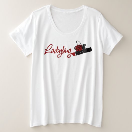Ladybug -Women's Plus-Size Basic T-Shirt (Design voorkant)