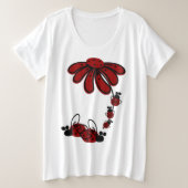 Ladybug -Women's Plus-Size Basic T-Shirt (Design voorkant)