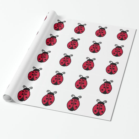 Ladybug Wrapping Paper Cadeaupapier (Uitgerold)