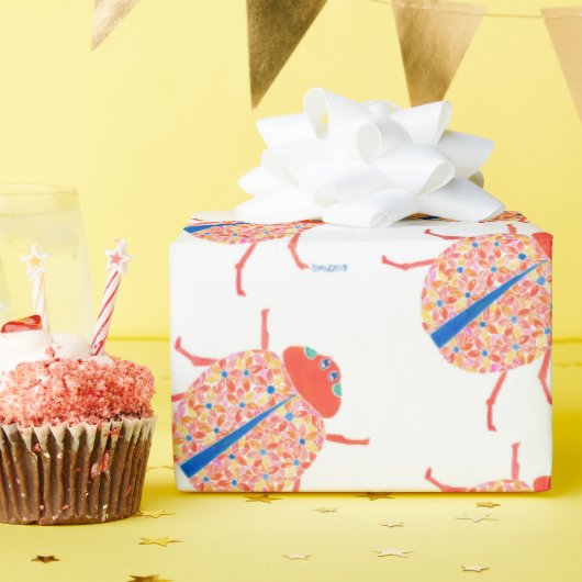 Ladybug Wrapping Paper Cadeaupapier (Verjaardagsfeest)
