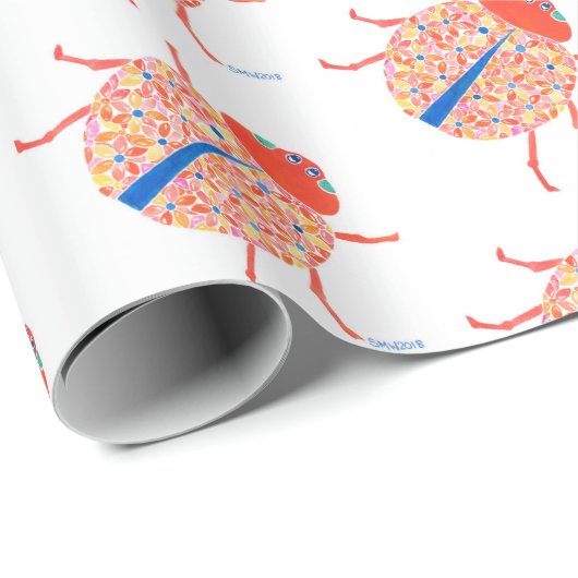 Ladybug Wrapping Paper Cadeaupapier (Rol Hoek)