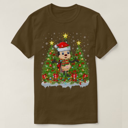 Ladybug Xmas Lights Santa Ladybug Christmas Tree  T-shirt (Design voorkant)