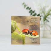 Ladybugs - Aankondiging van aangepaste bruiloft (Staand voorkant)
