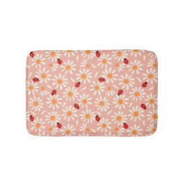 Ladybugs and Daisies Bath Mat