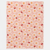 Ladybugs and Daisies Fleece Blanket (Voorkant)