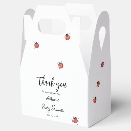 Ladybugs Baby shower Bedankdoosjes (Geopend)