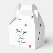 Ladybugs Baby shower Bedankdoosjes (Voorkant Zijde)