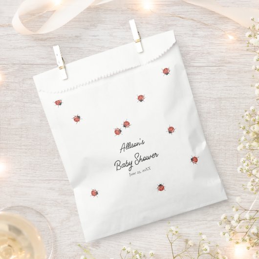 Ladybugs Baby shower Bedankzakje (Geknipt)